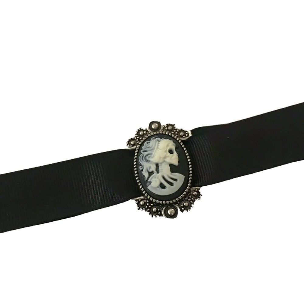 Skeleton Cameo La Catrina Halloween Gothic Choker